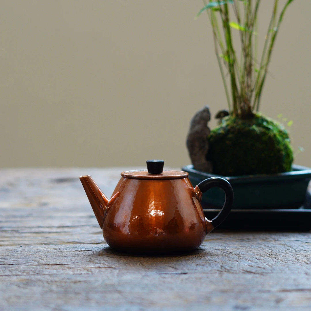 平美斋 纯手工泡茶壶  纯紫铜泡茶壶