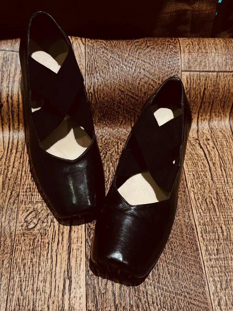 马皮新中式芭蕾舞鞋手工定制女鞋舒适休闲复古女士低跟