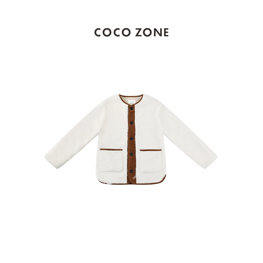 COCO ZONE 法式气质短外套绒感显瘦单排扣上衣23C19693