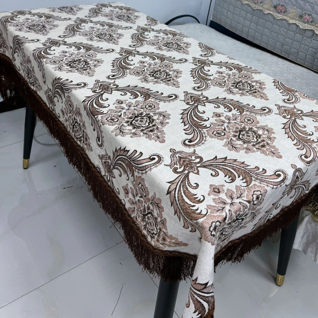 米底咖苏内径110*160含花边120*170雪尼尔桌布