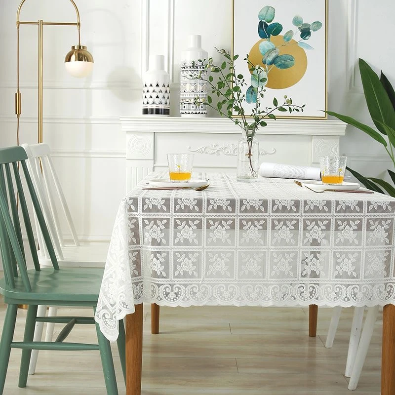 120*120方桌蕾丝桌布小清新