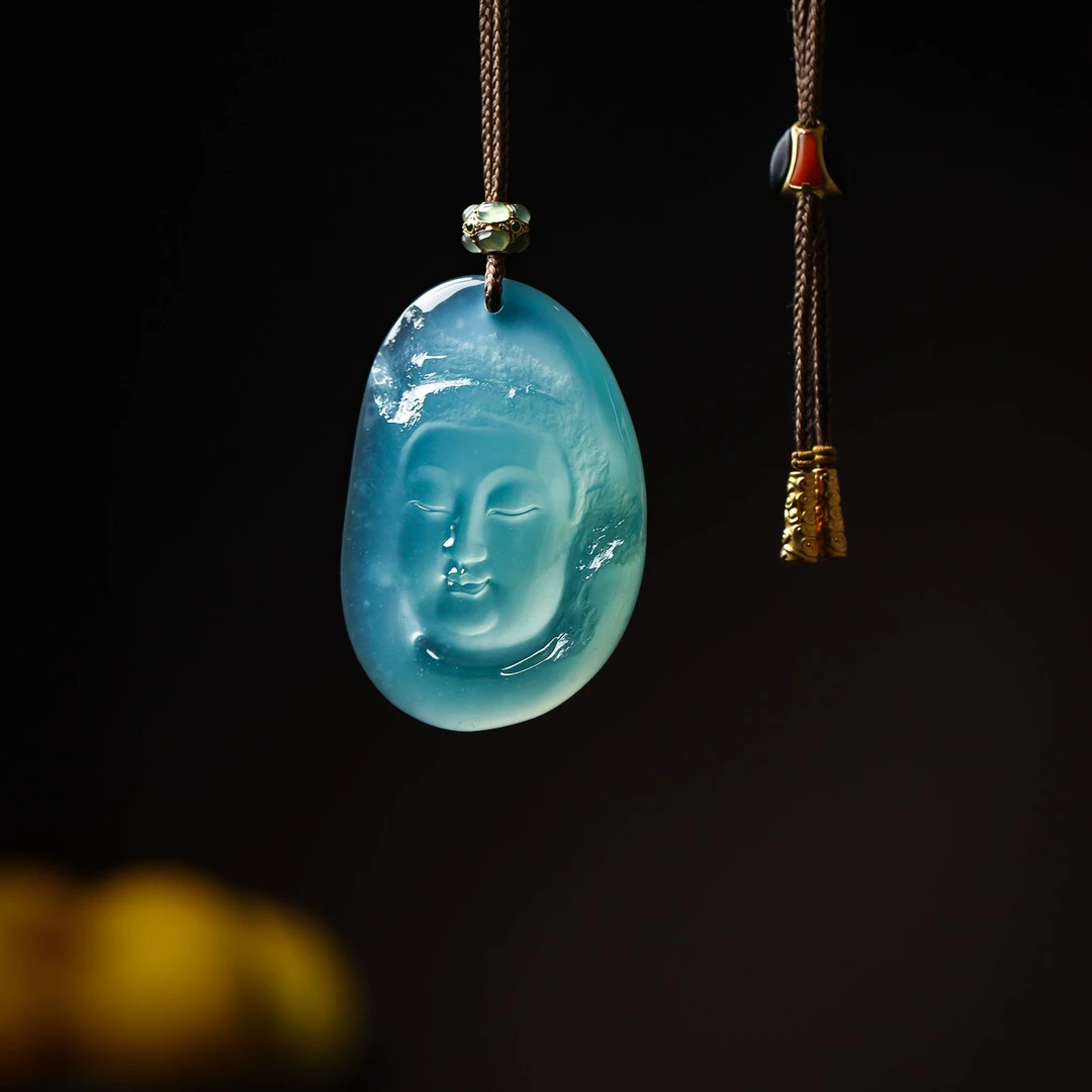 【庄家翡翠】禅意自在 天然翡翠吊坠随形挂件翡翠定制收藏送礼