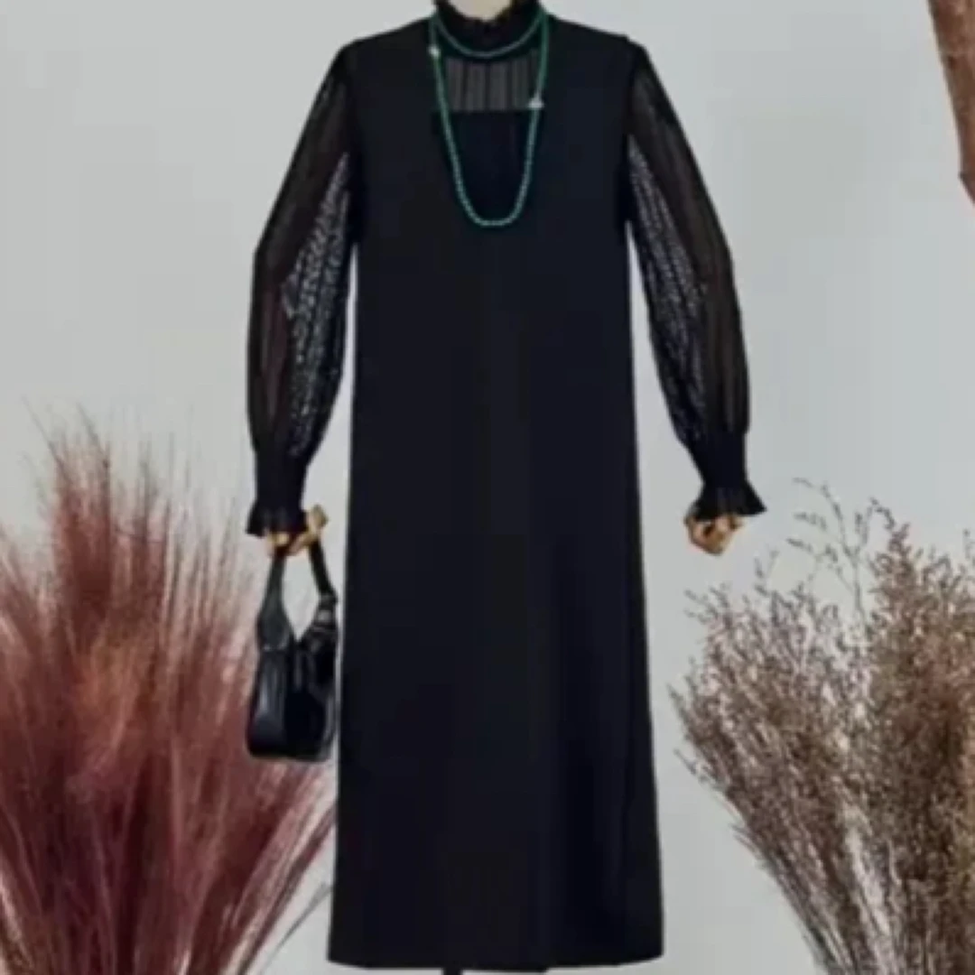 俪妍【LIVELY·YAN】24冬季新款蕾丝上衣37843时尚气质显瘦黑色轻奢