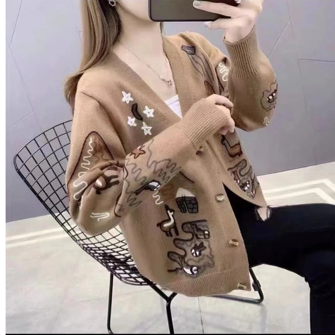 171【山水画开衫】春秋款百搭山水画重工刺绣开衫