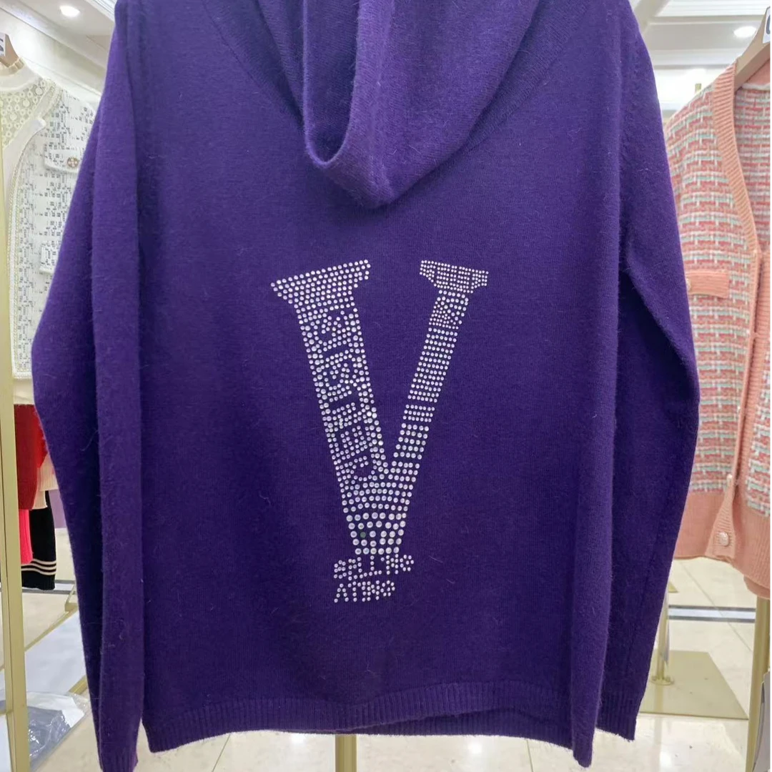 038大领堆堆领烫钻复古针织毛衣女装时尚洋气打底衫上衣女