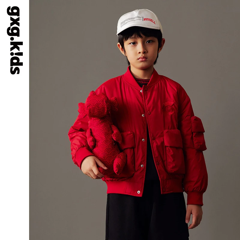 gxgkids童装儿童包包24春新款男女童龙年新年斜挎包宝宝洋气小包
