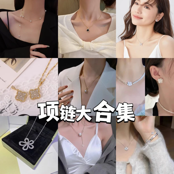 铜合金项链 【项链合集】轻奢优雅名媛气质小众项链锁骨链百搭