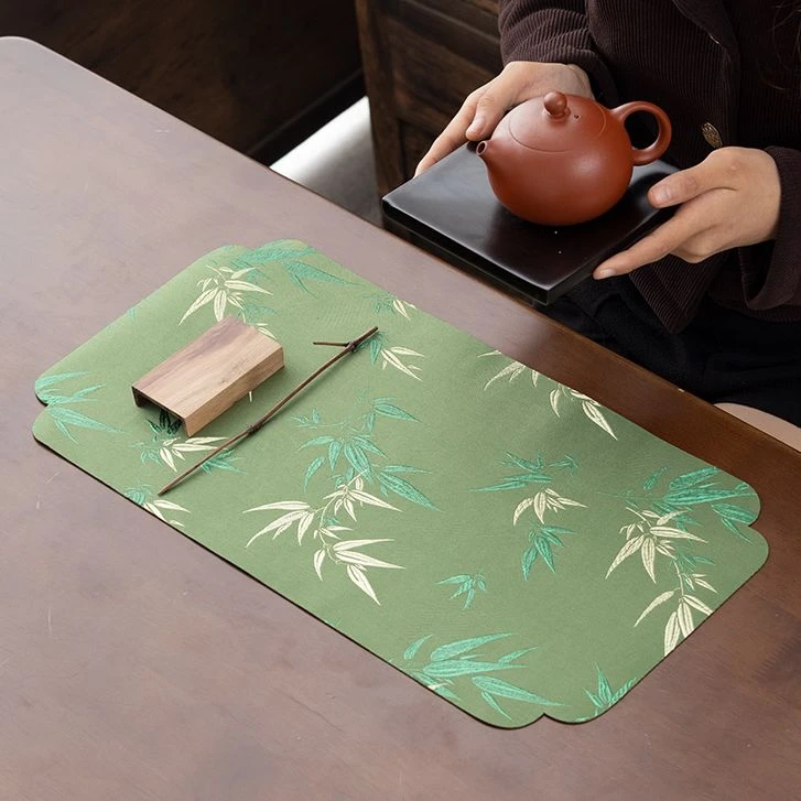 茶席茶垫防烫吸水茶桌垫防水布艺茶垫茶道配件D952