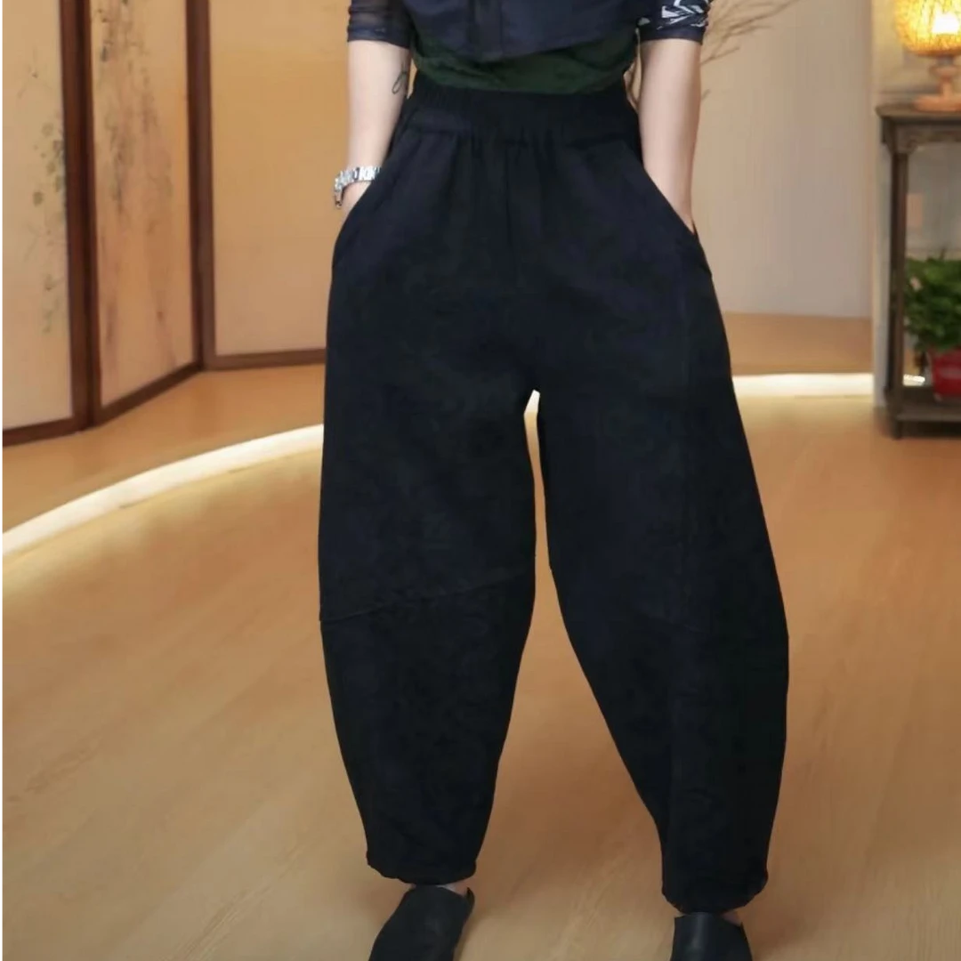 （冬季加绒）重工提花个性拽拽裤