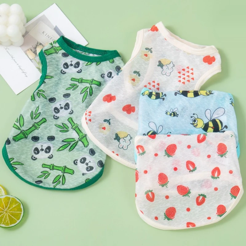 新款小狗狗猫咪夏季薄款防晒防掉毛背心短款泰迪比熊博美小型幼宠