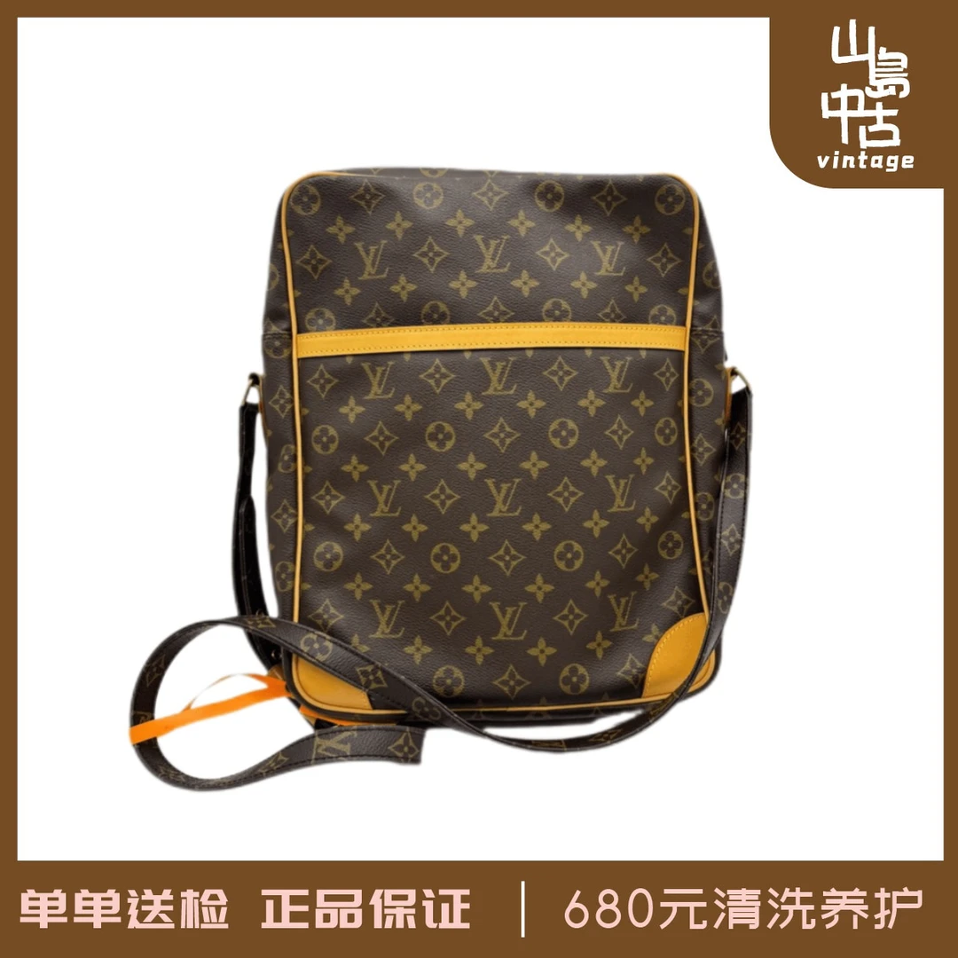 95新 LouisVuitton/路易威登 Lv老花竖版单层相机中号/斜挎包