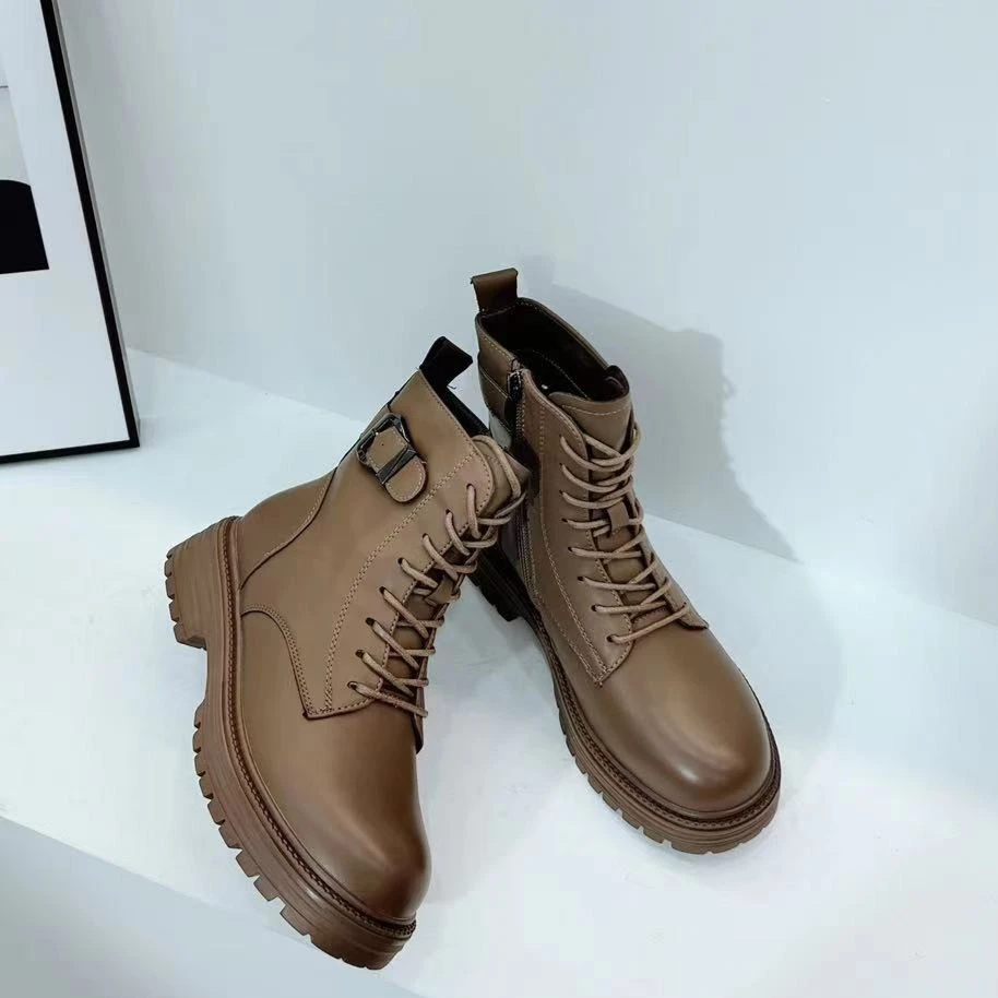 门店328！马丁靴百搭舒适工装靴短靴女鞋法式时尚短靴5892