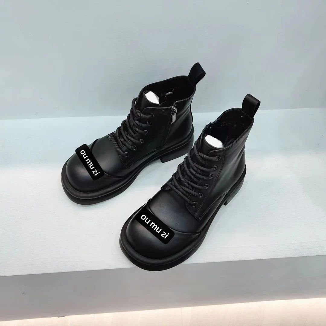 门店388!女鞋厚底高帮鞋马丁靴时尚短靴女鞋百搭女靴3179A