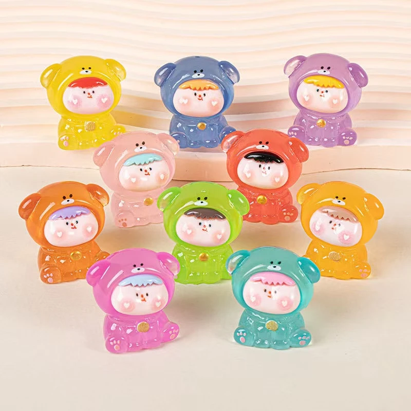 【直播拆】（许愿+九宫格）夜光小熊莉莉丝diy饰品可爱卡通桌面摆件