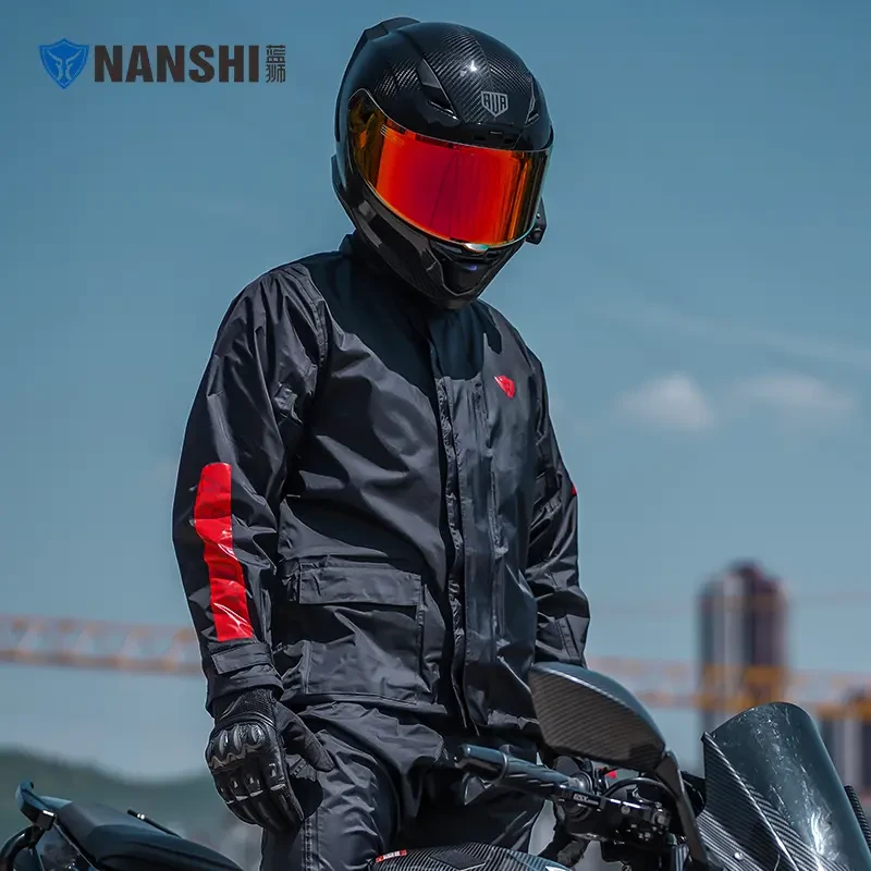 蓝狮摩托车雨衣套装男士长款全身防暴雨成人户外机车骑行夏季雨裤