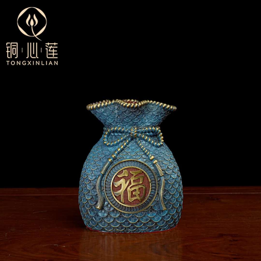 铜心莲【福袋】黄铜存钱罐 工艺品摆件 家居桌面装饰 日常送礼