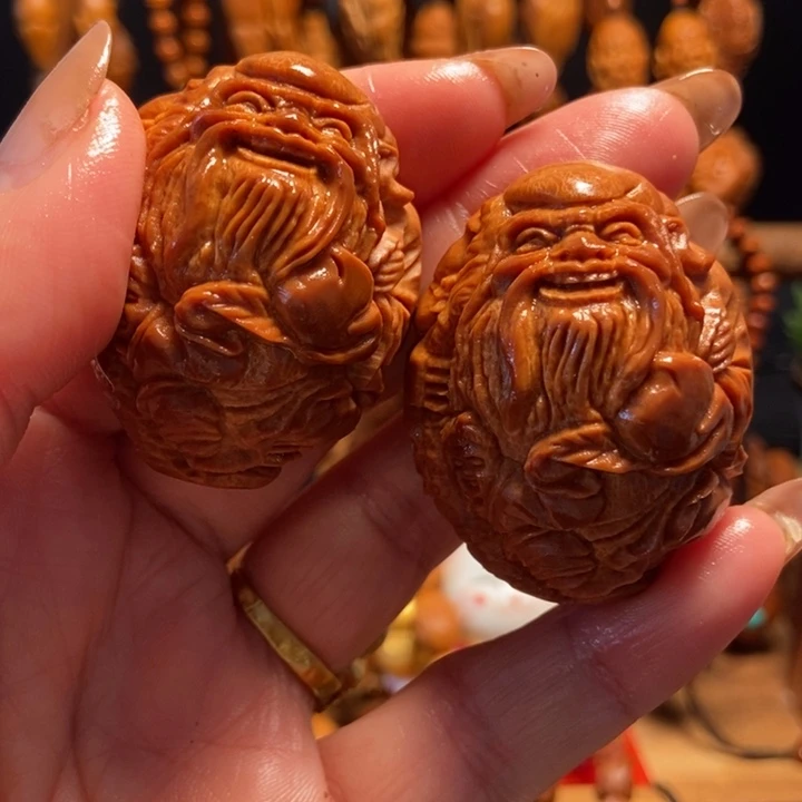 橄榄核核雕寿星寿星手球