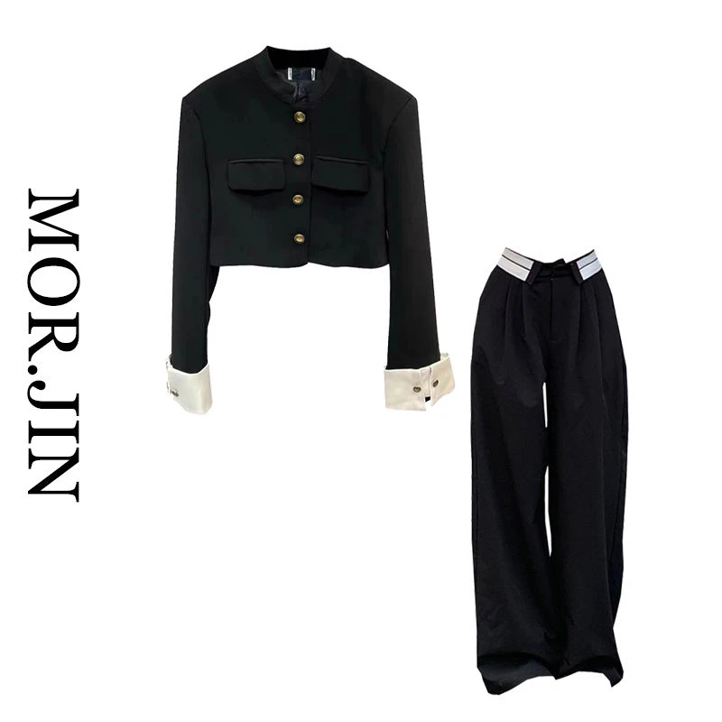 秋季穿搭一整套装2025新款高级感西装外套上衣女显瘦休闲裤两件套