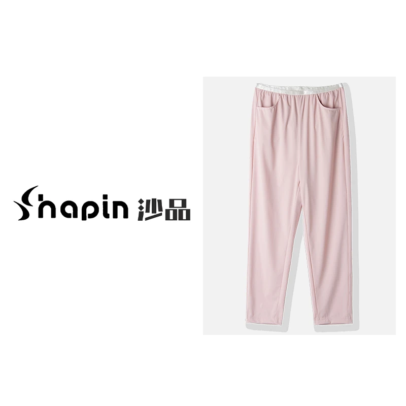 2024夏季休闲裤女薄款垂感高腰九分裤哈伦裤女MM16821