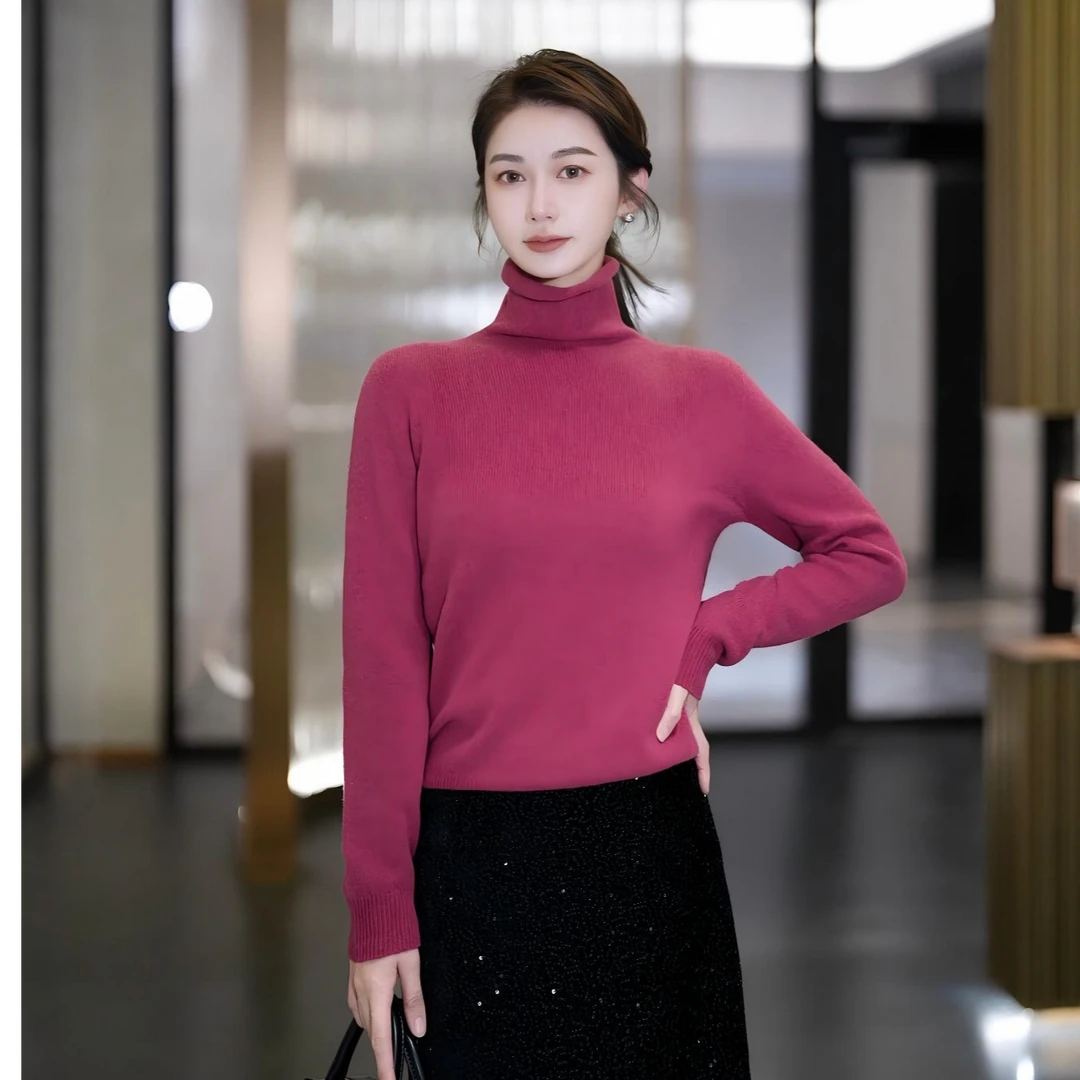S·KBKZ【粉丝专享】高端秋冬修身高领长袖一体成衣羊毛衫1120
