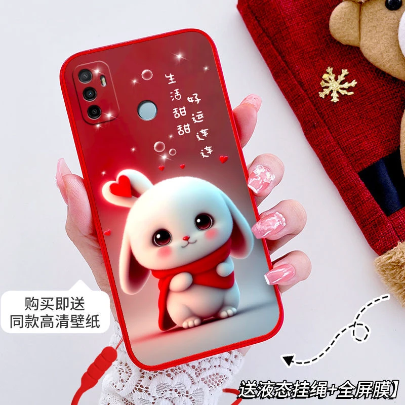 OPPOA32手机壳女新款PDVM00卡通兔子可爱硅胶a32直边防摔保护套