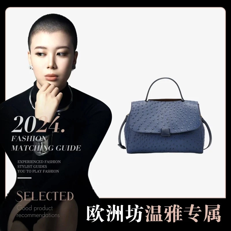 【温雅专属】休闲百搭小众手提包包6019蓝