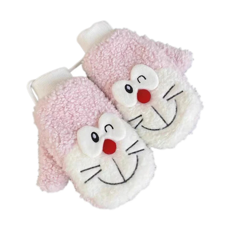 【温雅专属】新款拼接挂脖网红毛绒手套501-毛绒手套