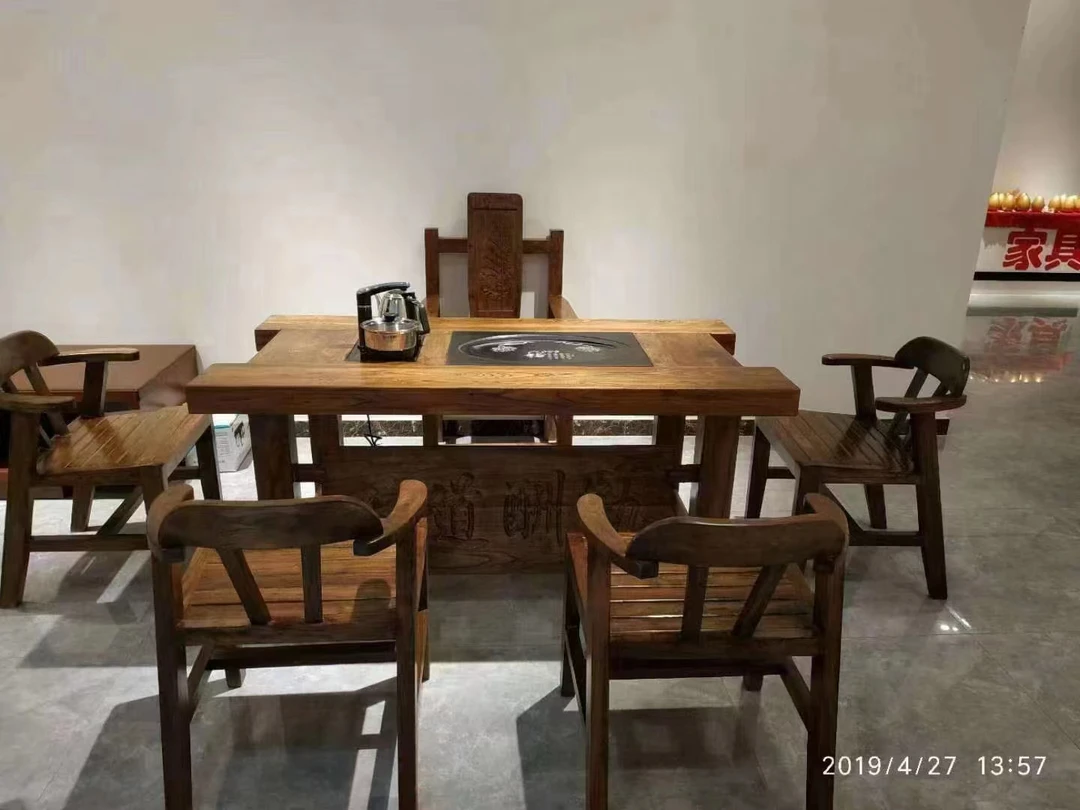 1:6米1.8米老榆木茶桌茶台茶桌