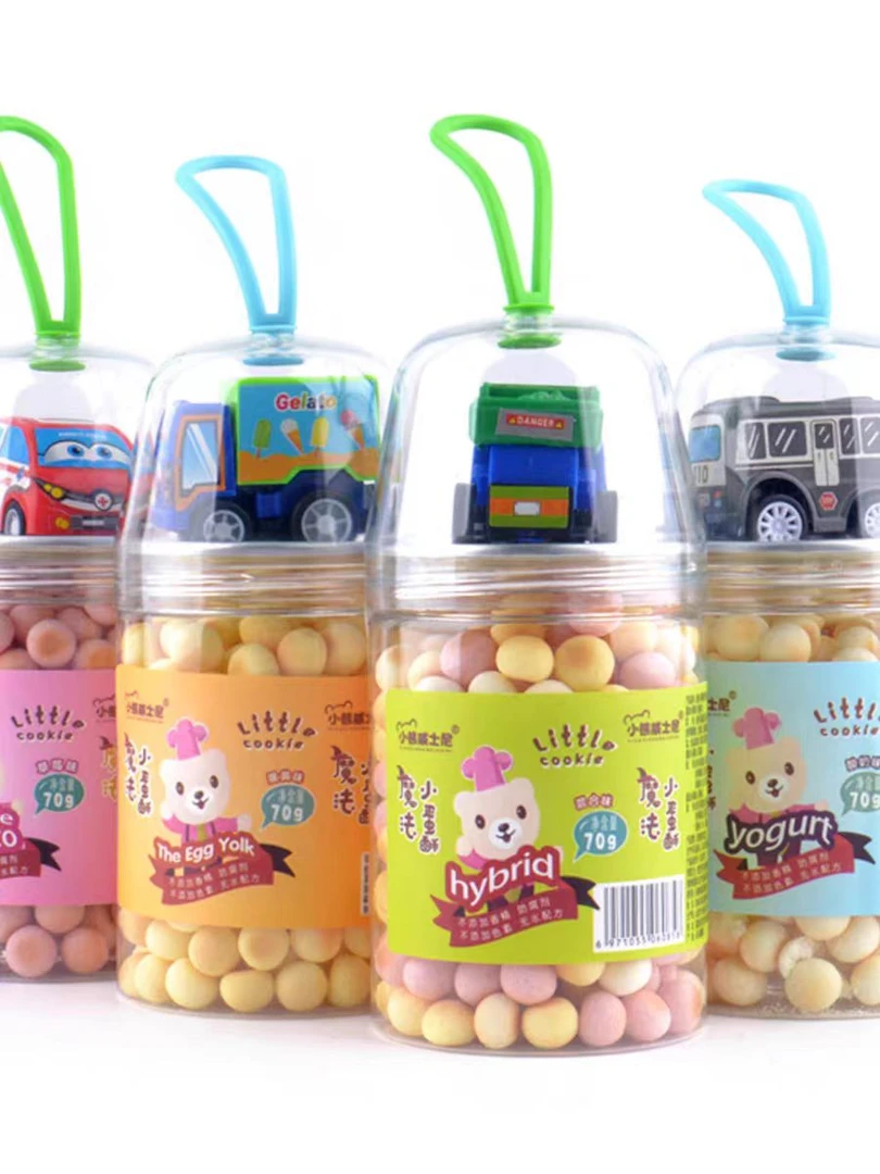 小熊威士尼魔法小蛋酥酸奶味蛋黄味草莓味