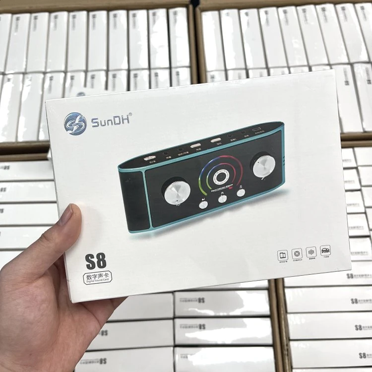 95新  坏的三得惠S8声卡裸机直播家用KTV声卡调音器