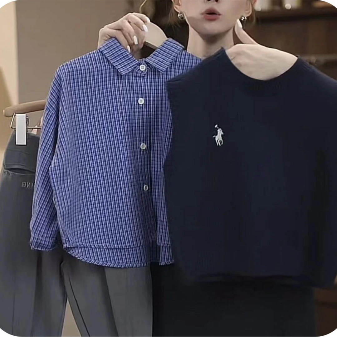 【番薯妈妈】男童衬衫长袖春秋款2025新款秋季休闲外套儿童格子衬衣