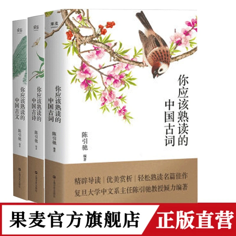 果麦 中国最美古诗词 套装共3册 俞敏洪推荐