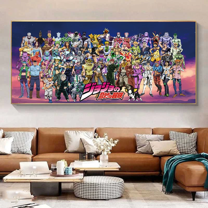 JOJO的奇妙冒险全家福挂画房间动漫装饰画吉良吉影承太郎海报壁画