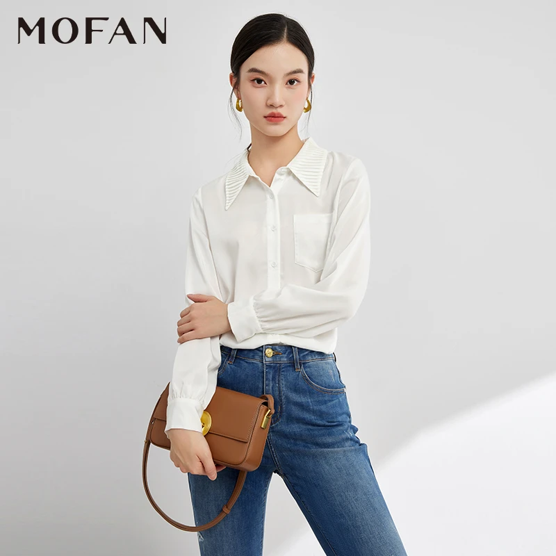 【小余专属】MOFAN摩凡秋新款白色衬衫MBC281239