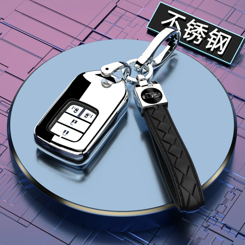 适用2022款本田奥德赛钥匙套专用新款艾力绅不锈钢金属钥匙壳扣男