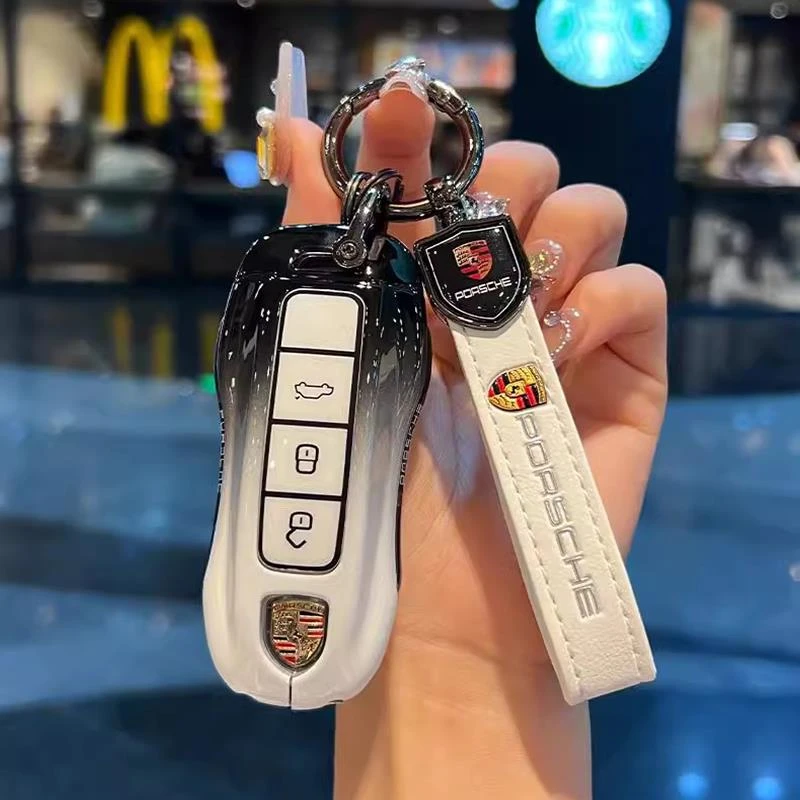 24款保时捷钥匙套新卡宴壳帕拉梅拉macan车911/718玛卡taycan女扣