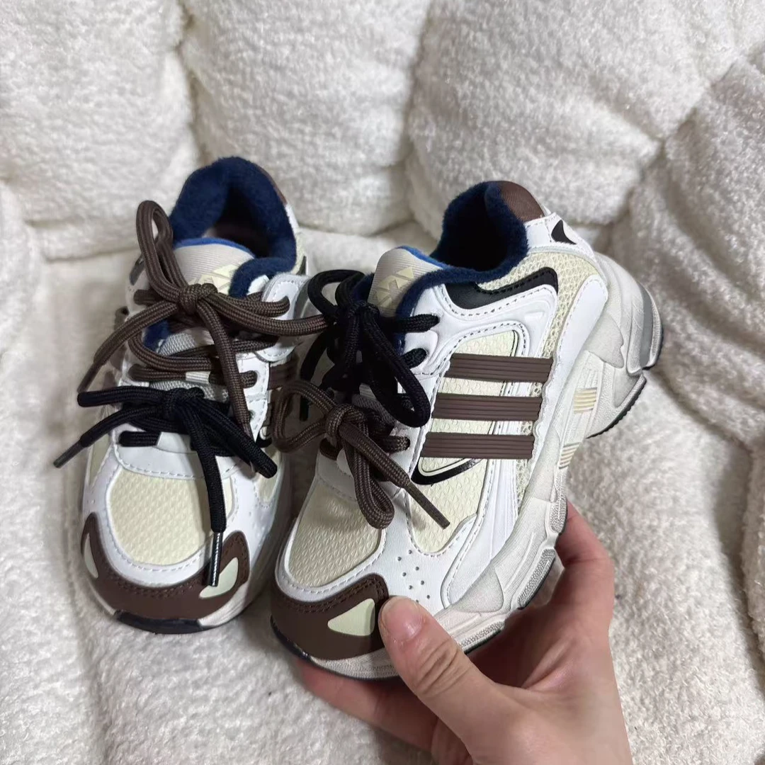 B19651-3琪家24年爆款时尚百搭舒适加绒皮面老爹鞋