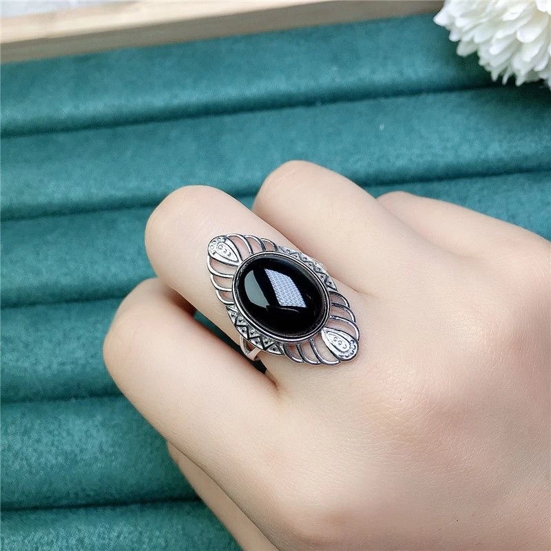 铜合金戒指 夸张大戒面新款戒指女复古时尚气质活口指环秋冬配饰