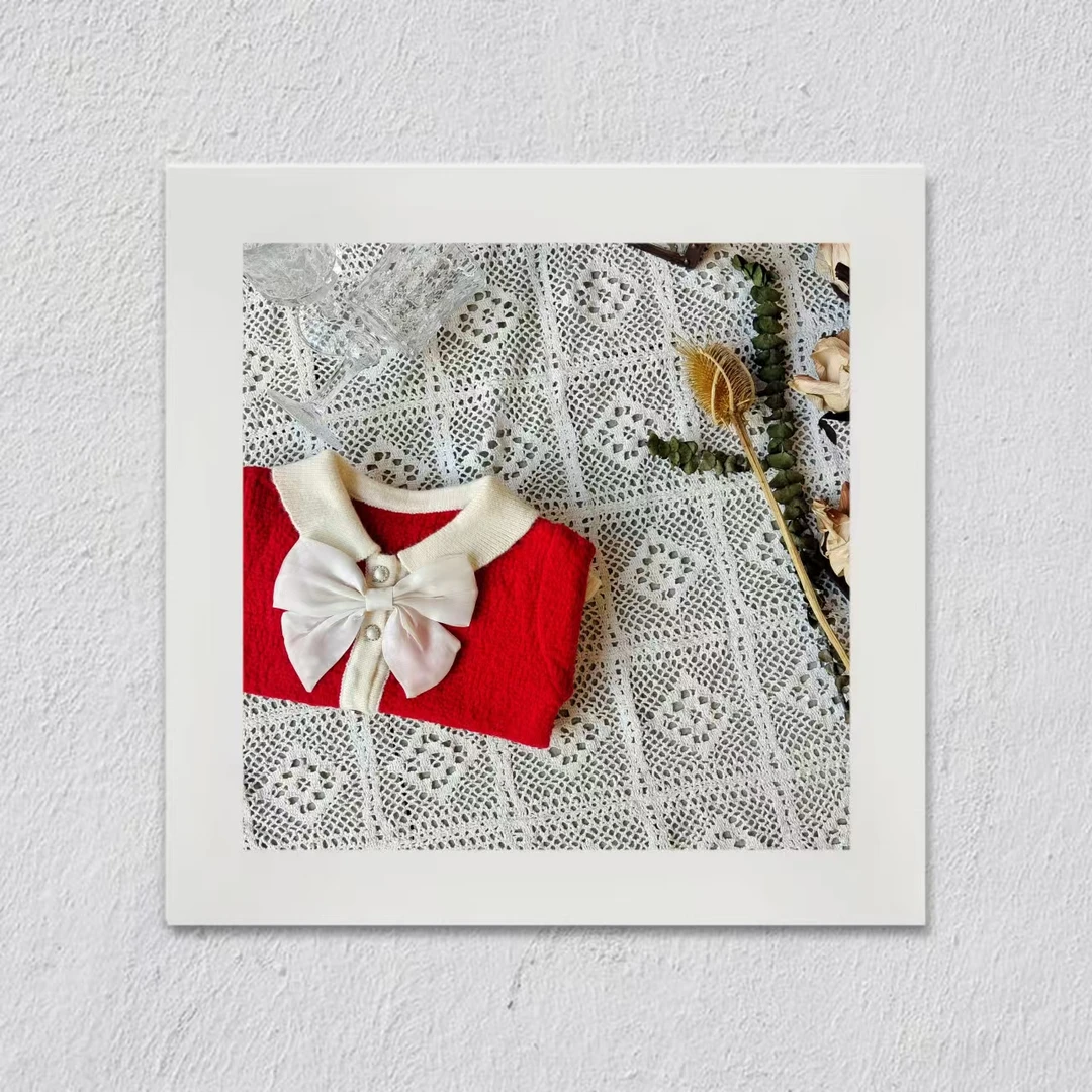 D229女童秋冬洋气时尚韩版简约百搭款针织上衣