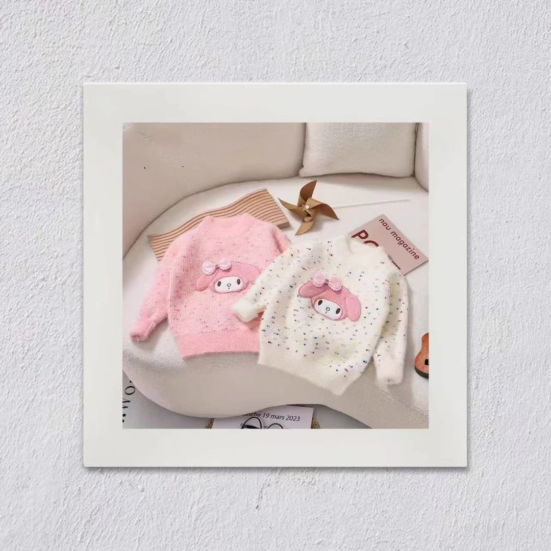 K866-3儿童毛衣套头秋冬2024新款洋气儿童宽松加厚毛衣