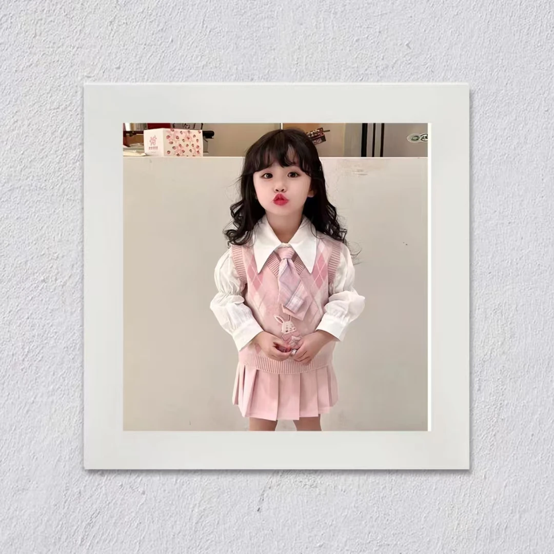 D12女童秋冬小兔子新款学院风可爱童装