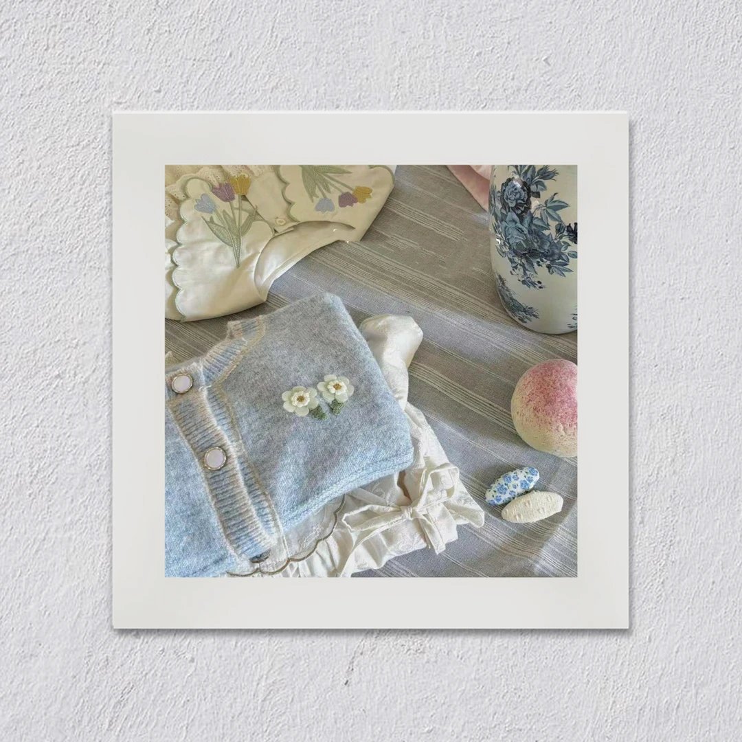 D138女童洋气新款时尚网红刺绣花边衬衫