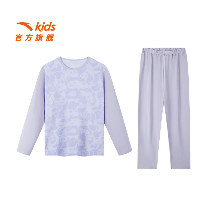 安踏儿童男女童针织套装24冬新款舒适柔软亲肤青少年家居服装8911