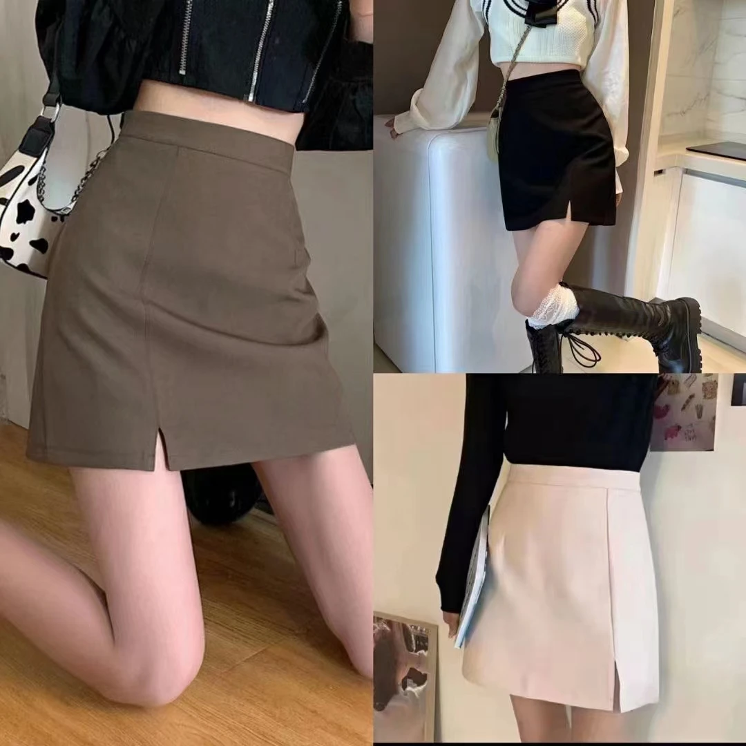 新款春款百搭高腰半身裙女5338