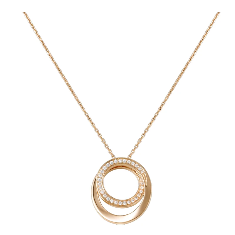 99新 Cartier/卡地亚 Etincelle de Cartier系列双环半钻圆形项链