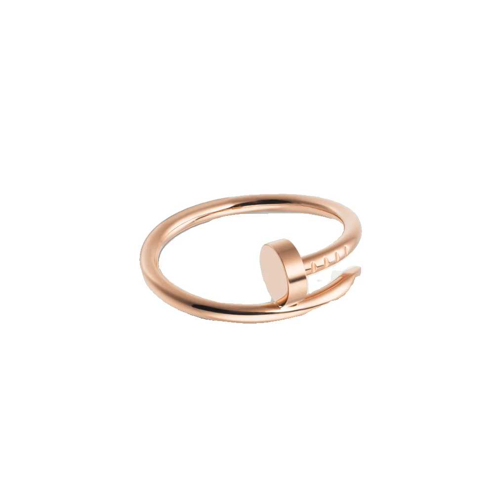 99新 Cartier/卡地亚 JUSTE UN CLOU系列 玫瑰金窄版无钻钉子戒指