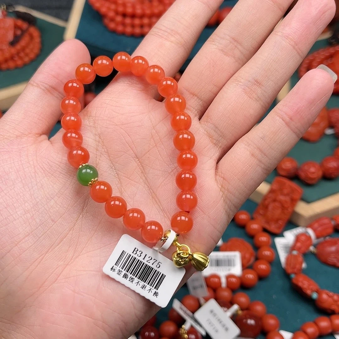 南红DIY手串单圈