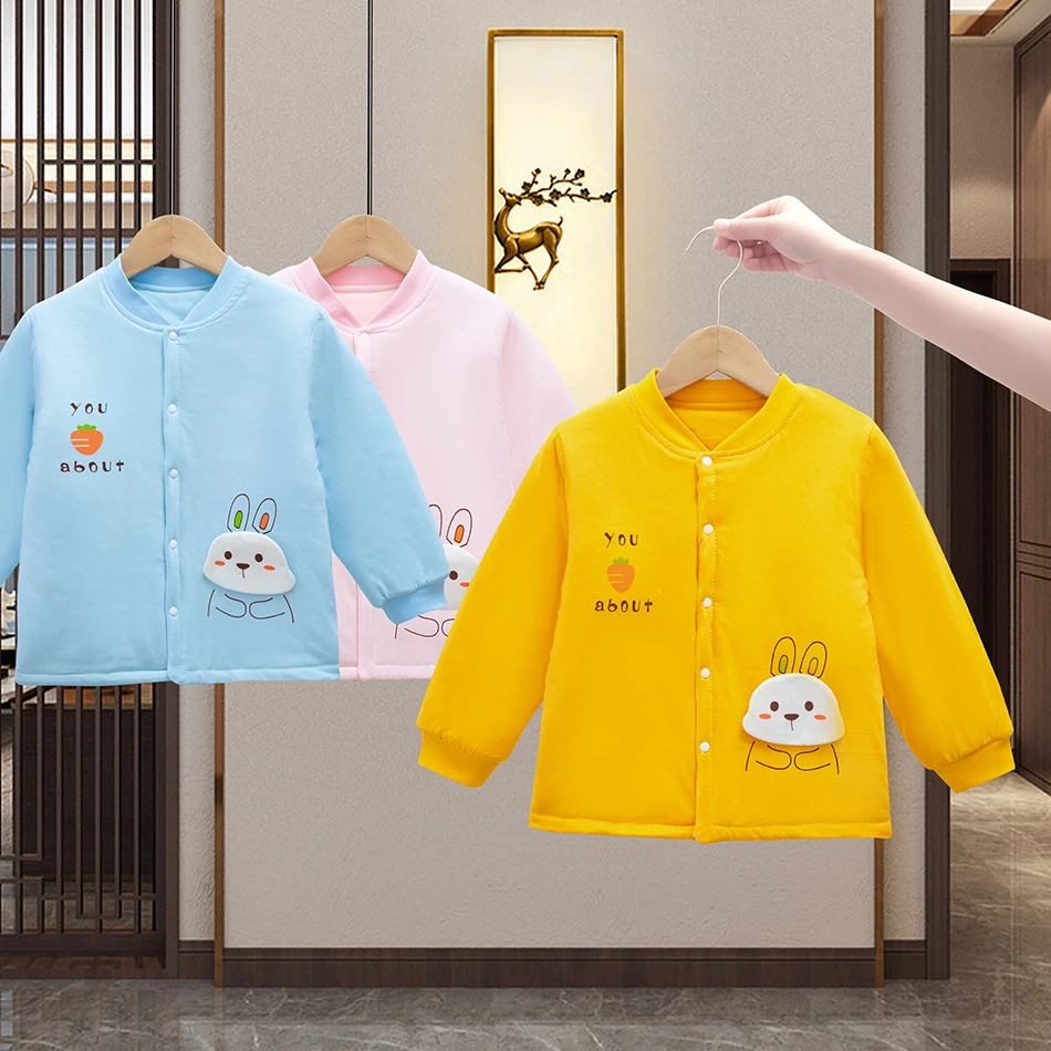 10-20度 南极棉 120克 宝宝夹棉上衣婴儿薄棉棉袄男女童棉服纯棉