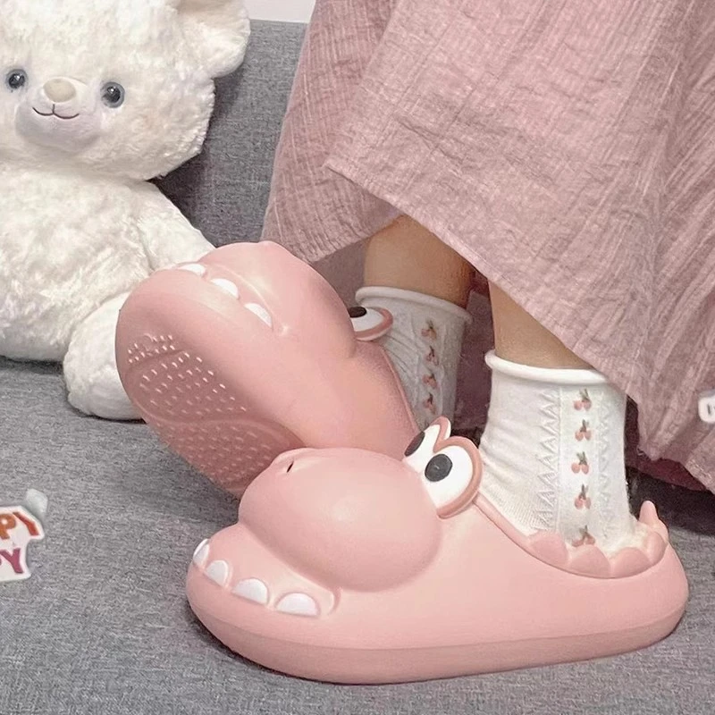 可爱拖鞋女冬季外穿保暖加绒厚底2023新款包头室内居家防水棉拖鞋