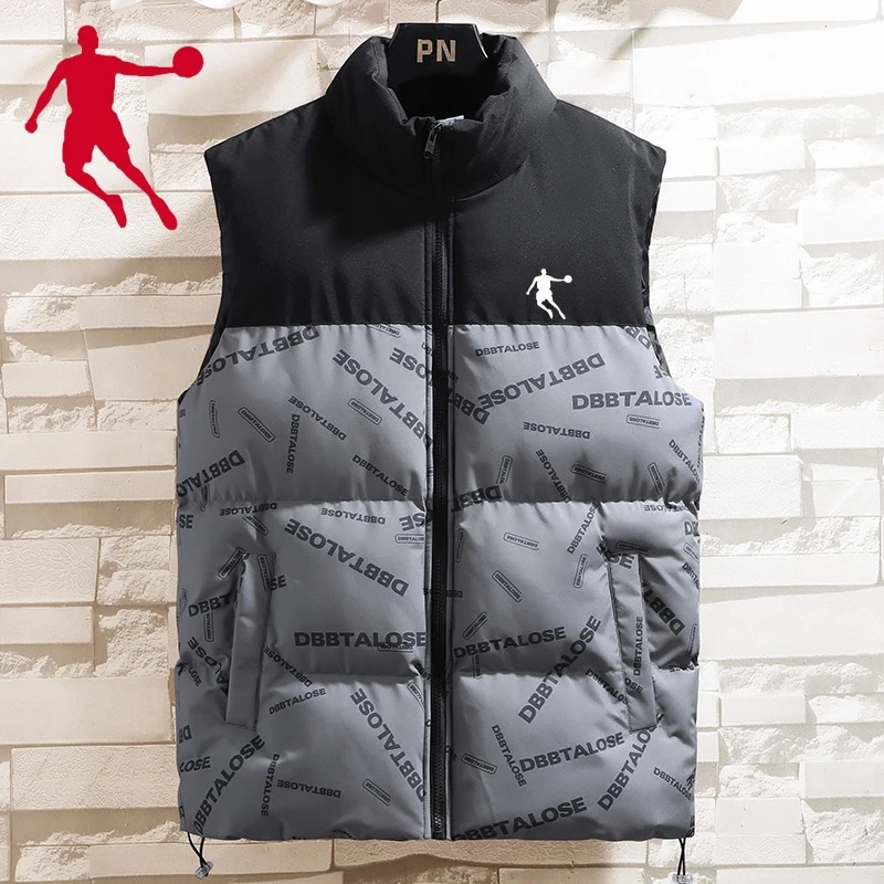 乔丹体育无袖马甲大码男士运动时尚休闲潮流保暖百搭外穿宽松